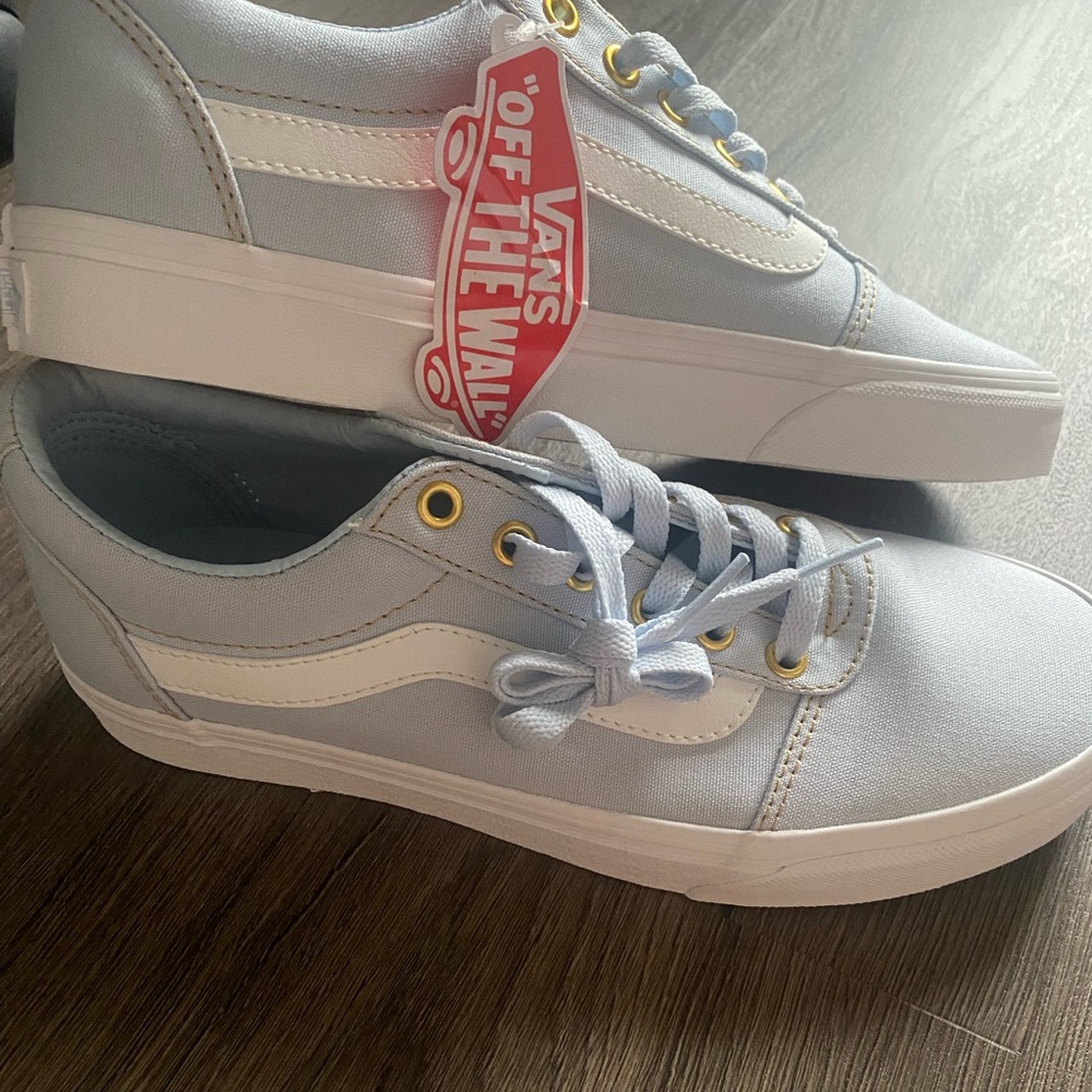 Vans powder blue shoes size 9